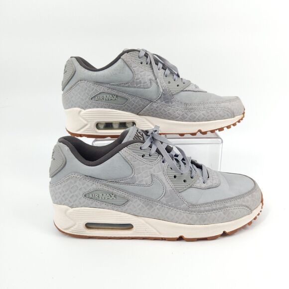 Nike Shoes - Nike Air Max 90 Shoes Women Size 9 Premium Wolf Grey Sail White 443817-011